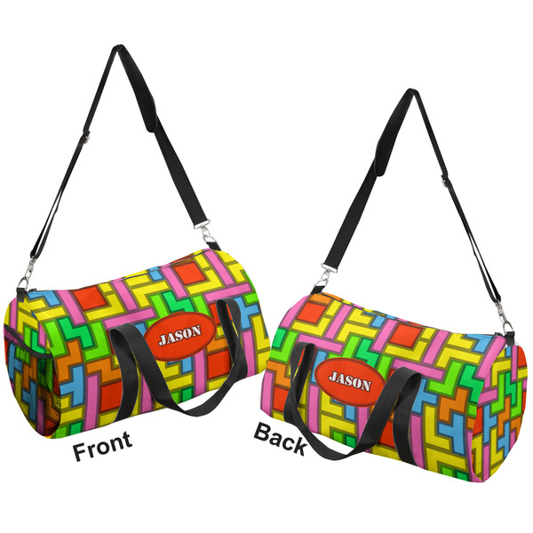 Tetromino Duffle bag small front and back sides