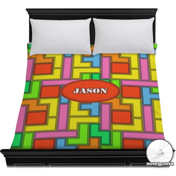 Custom Tetromino Duvet Cover - Full / Queen (Personalized)