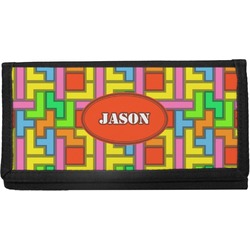 Tetromino Canvas Checkbook Cover (Personalized)