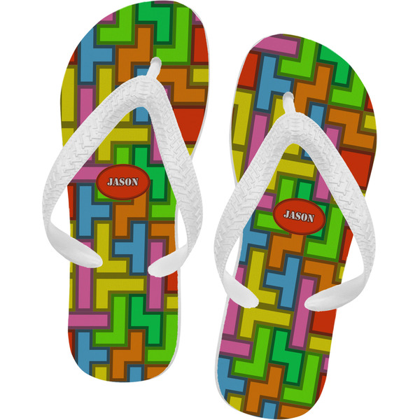 Custom Tetromino Flip Flops (Personalized)