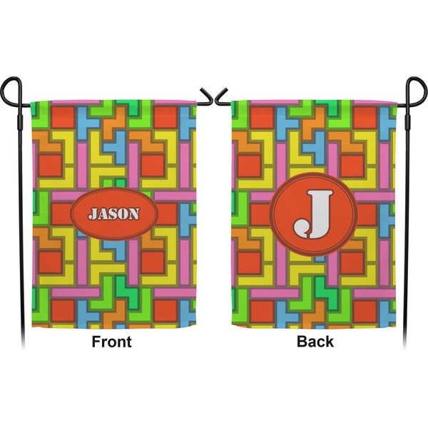 Tetromino Garden Flag - Double Sided Front and Back