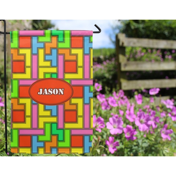 Tetromino Garden Flag - Outside In Flowers