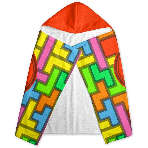 Tetromino Hooded Towel - Folded