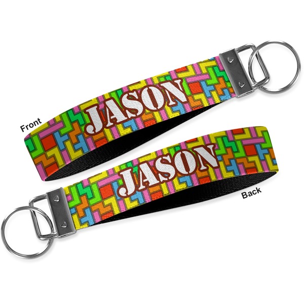 Tetromino Key-chain - Metal and Nylon - Front and Back
