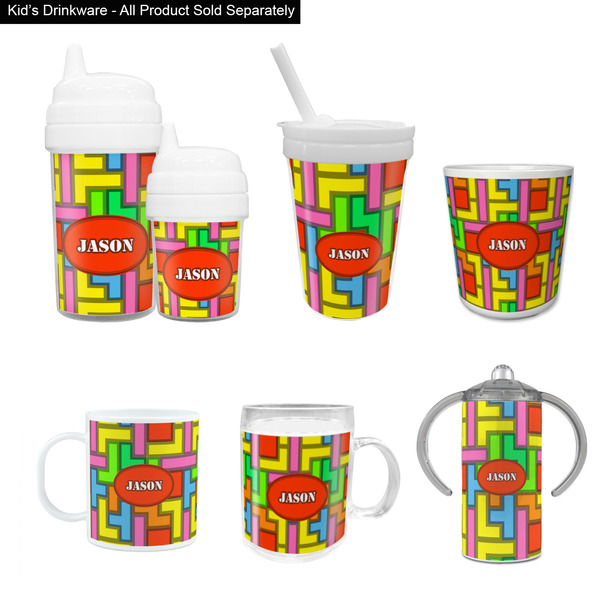 Tetromino Kid's Drinkware - Customized & Personalized