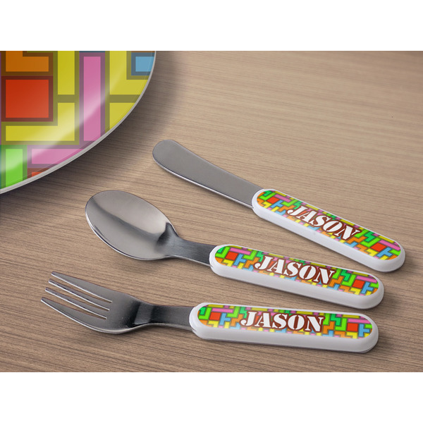 Tetromino Kids Flatware w/ Plate