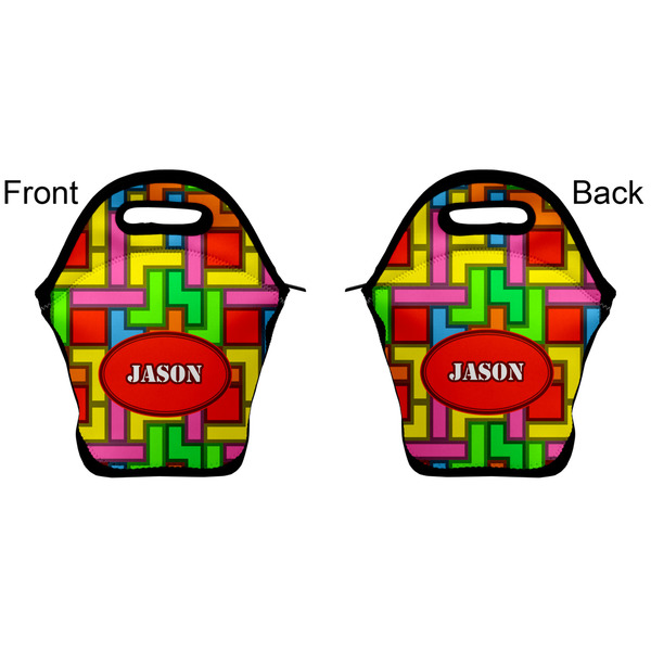 Tetromino Lunch Bag - Front and Back