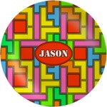 Tetromino Melamine Plate - 10" (Personalized)