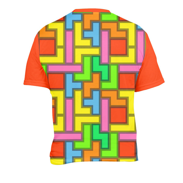 Tetromino Men's Crew Neck T Shirt Medium - Back