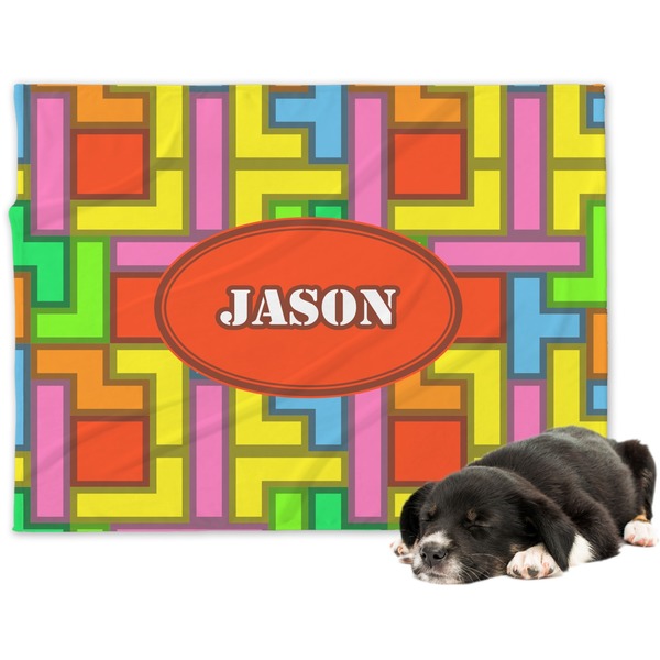 Custom Tetromino Dog Blanket - Large (Personalized)