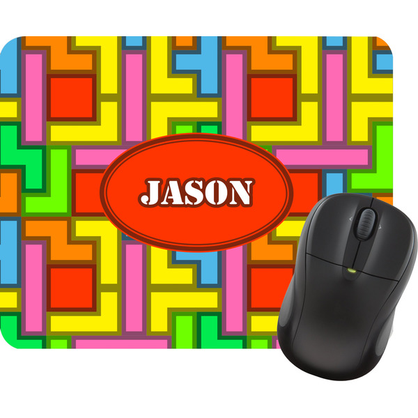 Custom Tetromino Rectangular Mouse Pad (Personalized)
