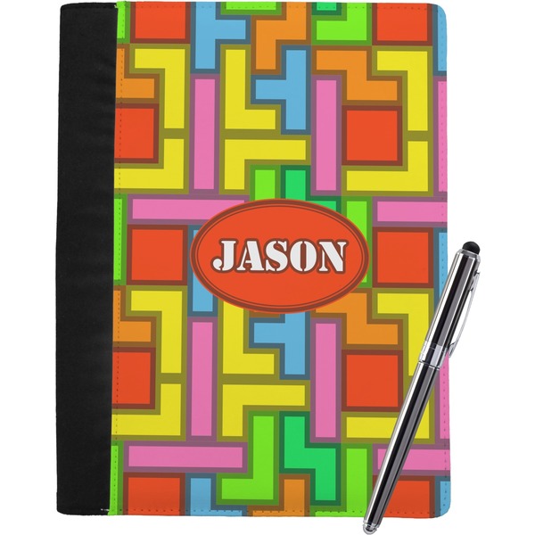 Custom Tetromino Notebook Padfolio - Large w/ Name or Text