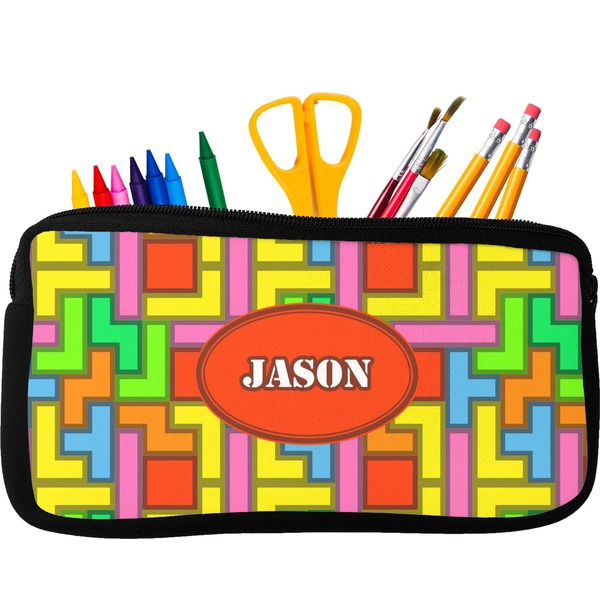Custom Tetromino Neoprene Pencil Case (Personalized)