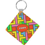 Tetromino Diamond Plastic Keychain w/ Name or Text