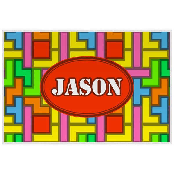 Custom Tetromino Laminated Placemat w/ Name or Text