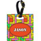Tetromino Plastic Luggage Tag - Square w/ Name or Text