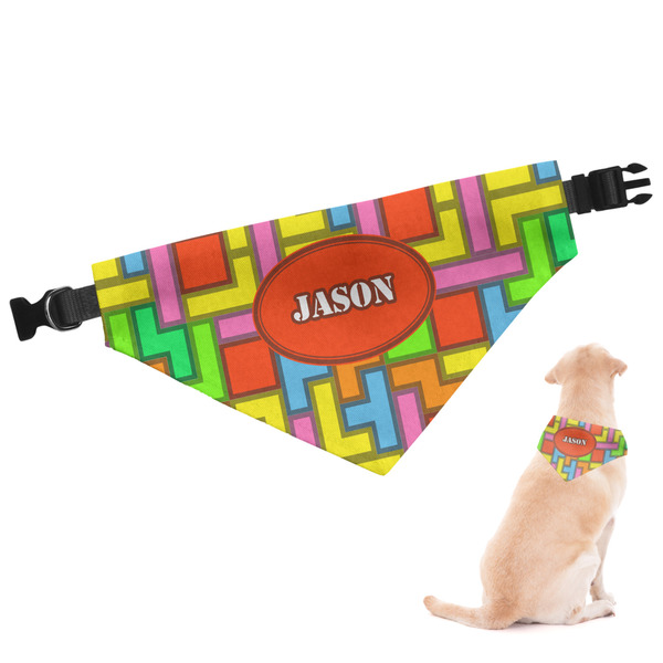 Custom Tetromino Dog Bandana - Large (Personalized)