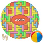 Tetromino Round Beach Towel (Personalized)