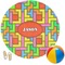 Tetromino Round Beach Towel (Personalized)