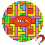 Tetromino Round Car Magnet - 6" (Personalized)