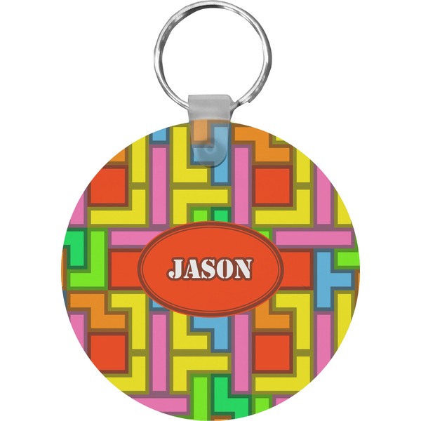 Tetromino Round Keychain (Personalized)