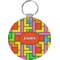 Tetromino Round Plastic Keychain (Personalized)