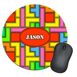 Tetromino Round Mouse Pad (Personalized)