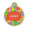 Tetromino Round Pet ID Tag - Small (Personalized)