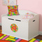 Tetromino Round Wall Decal on Toy Chest