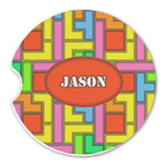 Tetromino Sandstone Car Coaster - Single (Personalized)