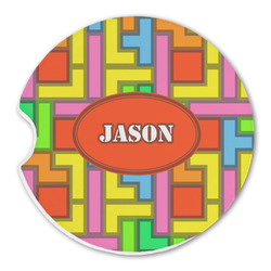 Tetromino Sandstone Car Coaster - Single (Personalized)