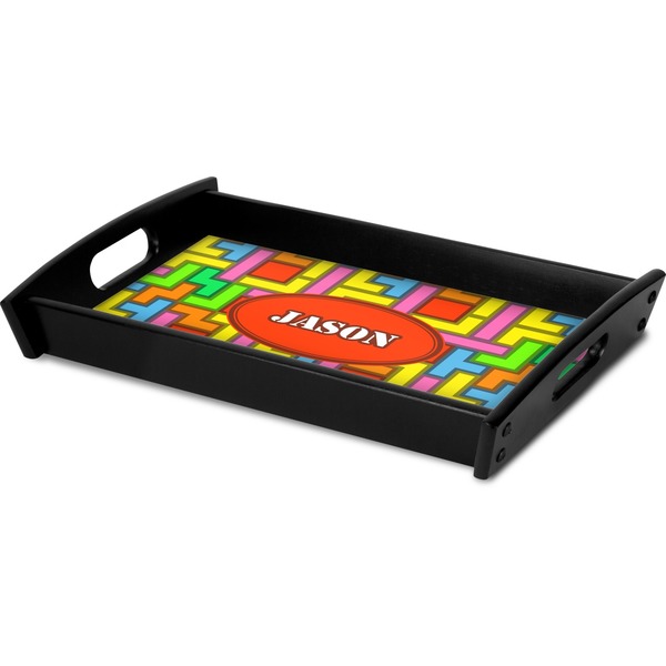 Tetromino Serving Tray Black - Corner