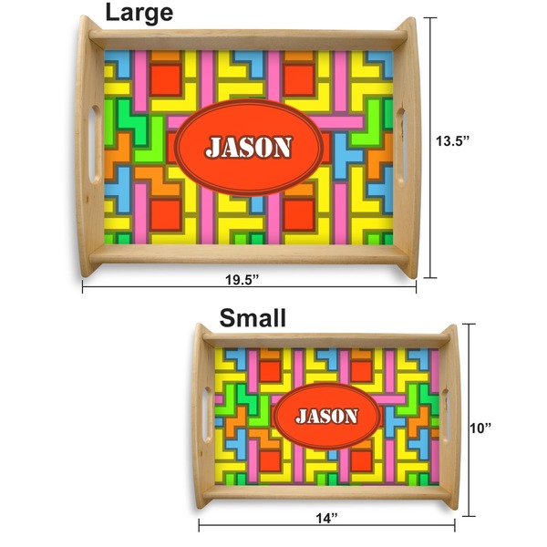 Tetromino Serving Tray Wood Sizes