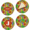 Tetromino Set of 4 Glass Appetizer / Dessert Plate 8" (Personalized)