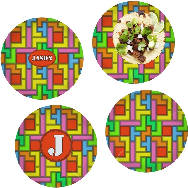 Tetromino Set of Lunch / Dinner Plates