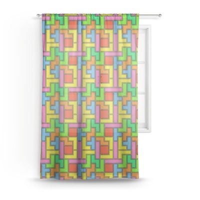 Tetromino Sheer Curtain - 50"x84" (Personalized)