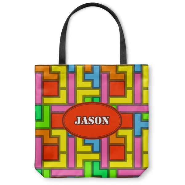 Custom Tetromino Canvas Tote Bag - Large - 18"x18" (Personalized)