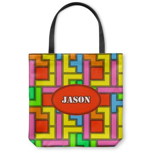 Custom Tetromino Canvas Tote Bag (Personalized)
