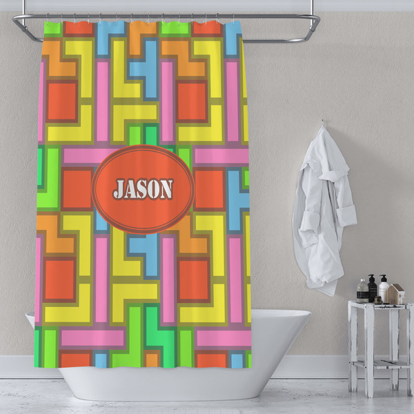 Tetromino Shower Curtain Lifestyle