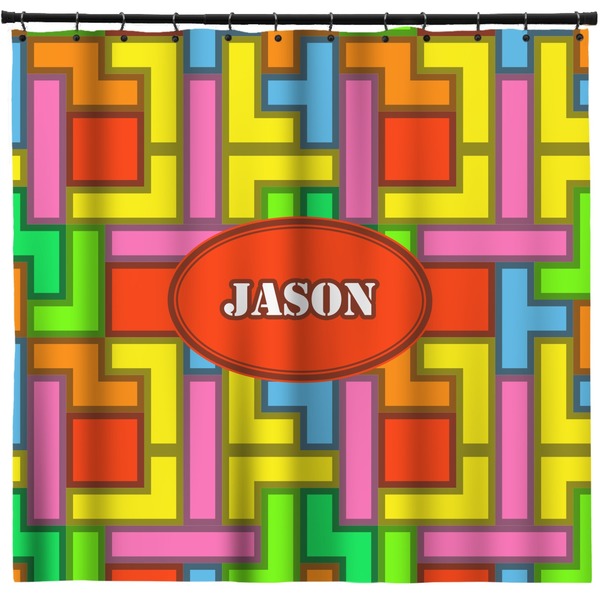 Custom Tetromino Shower Curtain - Custom Size (Personalized)