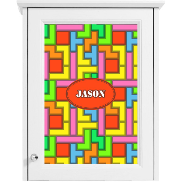 Tetromino Single White Cabinet Decal