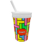 Tetromino Sippy Cup with Straw (Personalized)