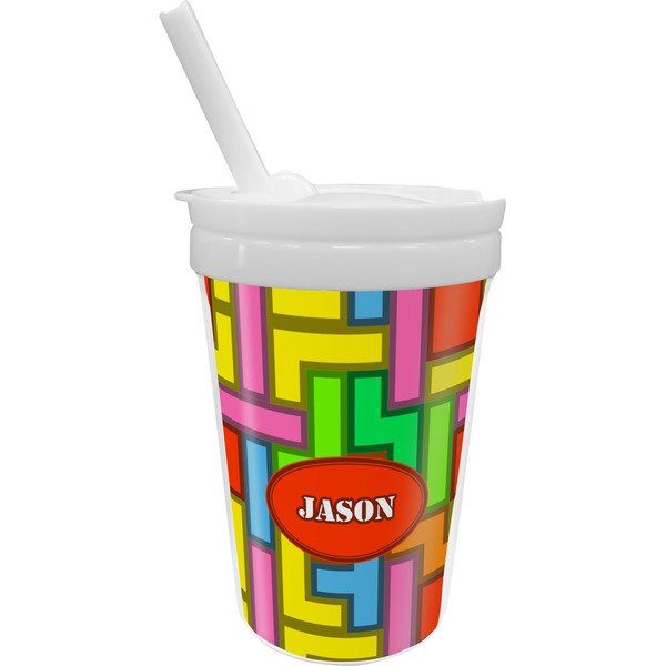 Custom Tetromino Sippy Cup with Straw (Personalized)