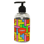 Tetromino Plastic Soap / Lotion Dispenser (8 oz - Small - Black) (Personalized)