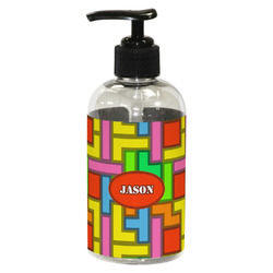 Tetromino Plastic Soap / Lotion Dispenser (8 oz - Small - Black) (Personalized)