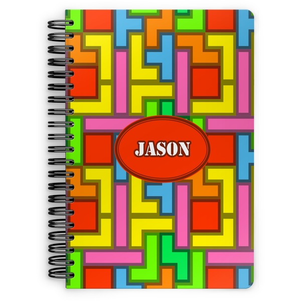 Custom Tetromino Spiral Notebook (Personalized)