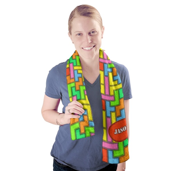 Tetromino Sport Towel - Exercise use - Model