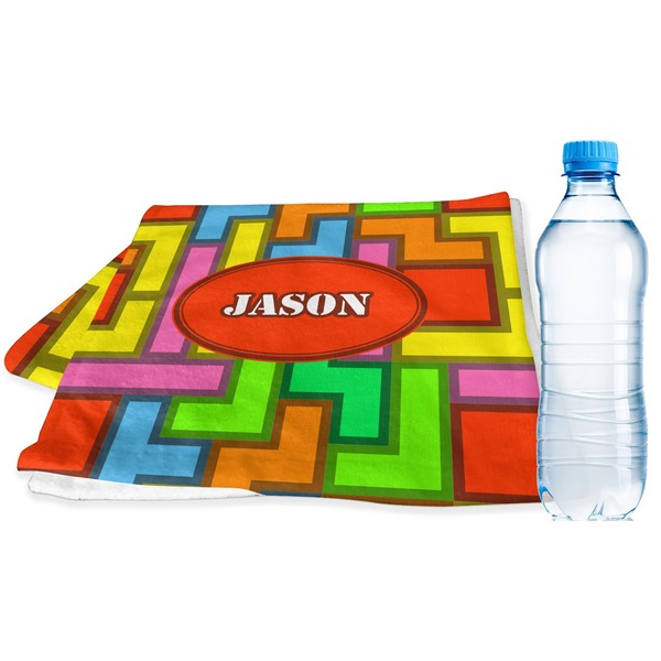 Custom Tetromino Sports & Fitness Towel (Personalized)
