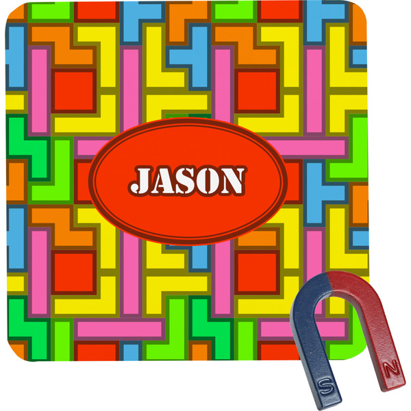 Custom Tetromino Square Fridge Magnet (Personalized)