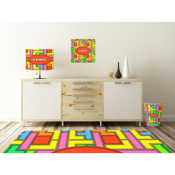 Tetromino Square Wall Decal Wooden Desk